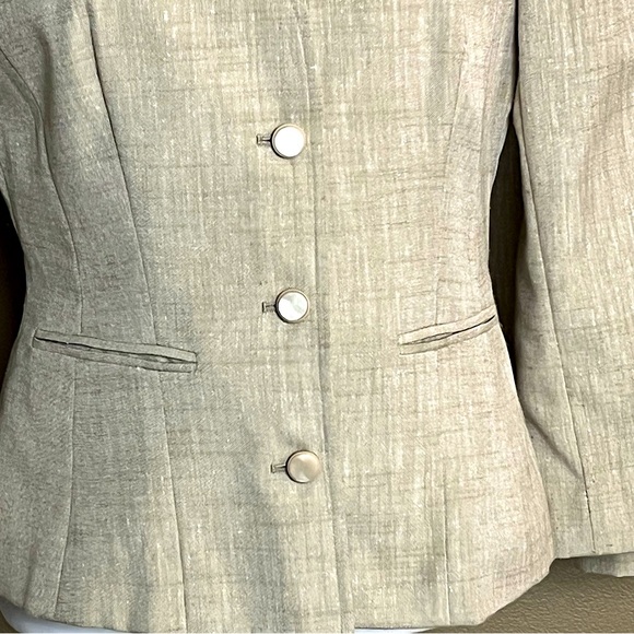 Country Sophisticates EUC by Pendleton Silk Blend Skirt Suit Wheat Color Size 8 - Picture 4 of 14